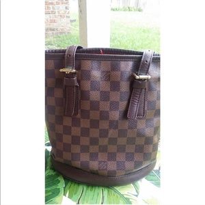 Louis Vuitton Damier Ebene Marias Bucket Bag